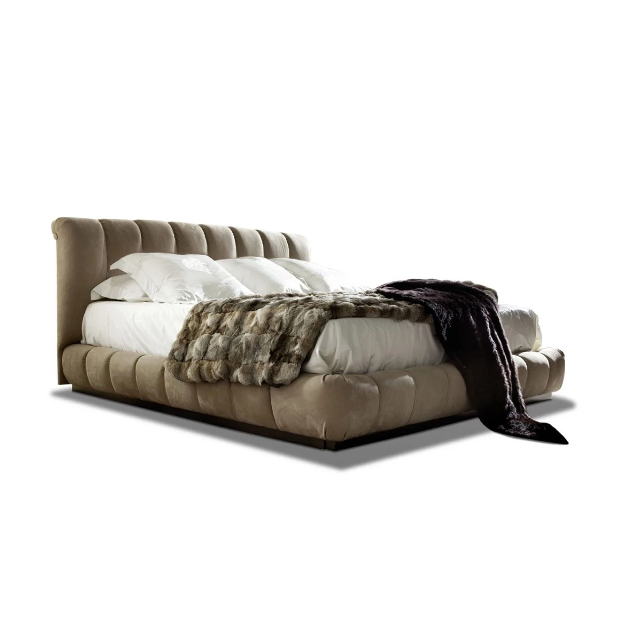 Lifetime upholstered bed, from a modern bedroom collection made in Italy