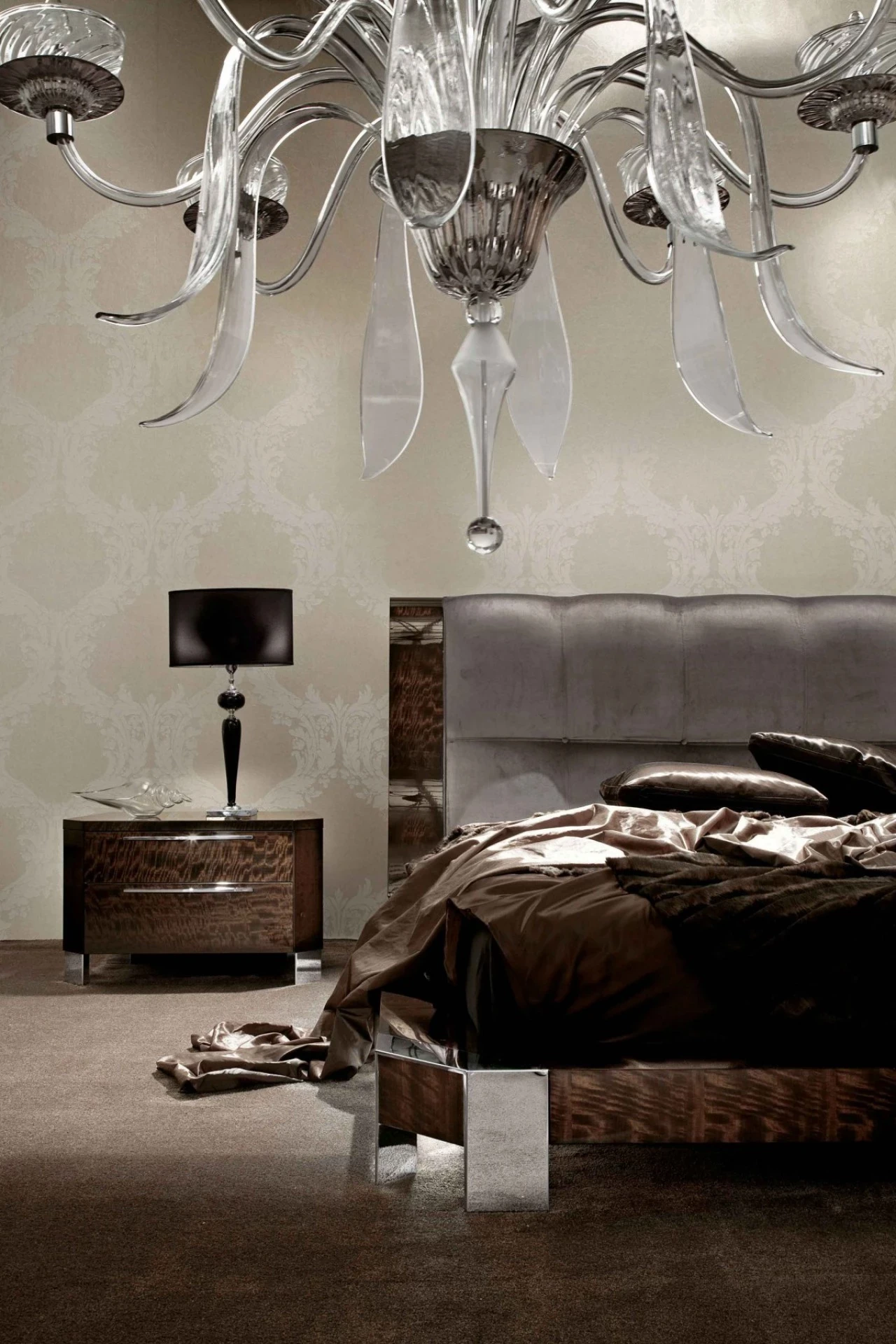 Vogue upholstered bed, luxury modern bedroom furniture from Italy