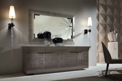 Sophisticated Alchemy buffet cabinet with textured finishes providing elegant storage for a modern, modern italian sideboard