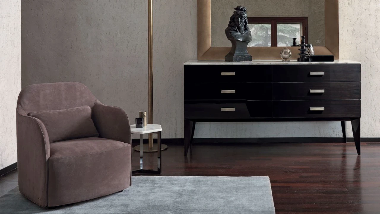 Dante double dresser, furniture for a modern master bedroom, made in Italy