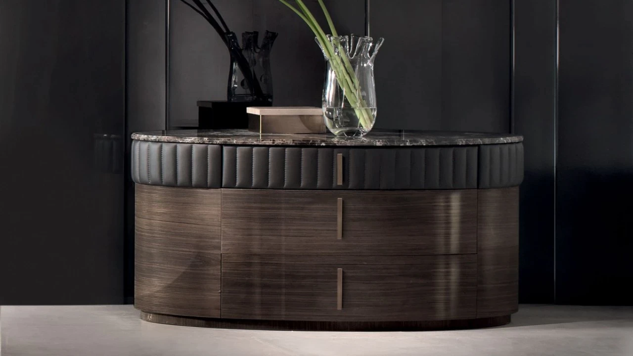 Double C dresser for the bedroom, for modern bedroom sets made in Italy