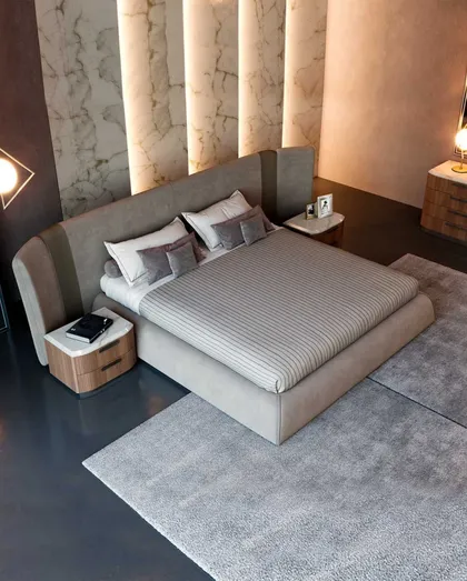 Letto king size Morrison, letto italiano moderno