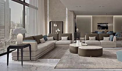 Living room Icon Fixed Sofa, Italian sofa