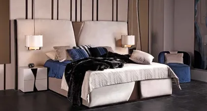 Exence bed detail, luxury bedroom furniture