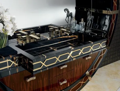 Mobile bagno rotondo, arredamento italiano moderno