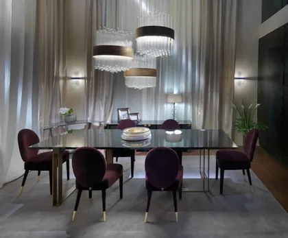 Black and Gold dining table chairs, luxury dining chairs
