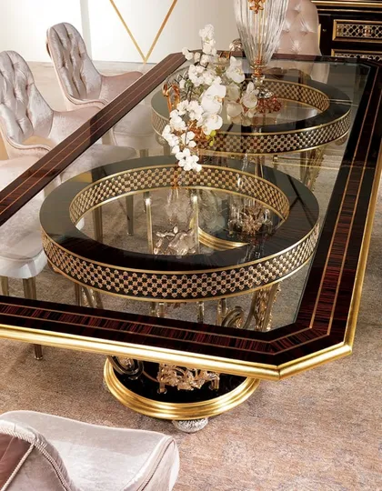 Italian Luxury Furniture Arya Dining Room, high end traditional furniture