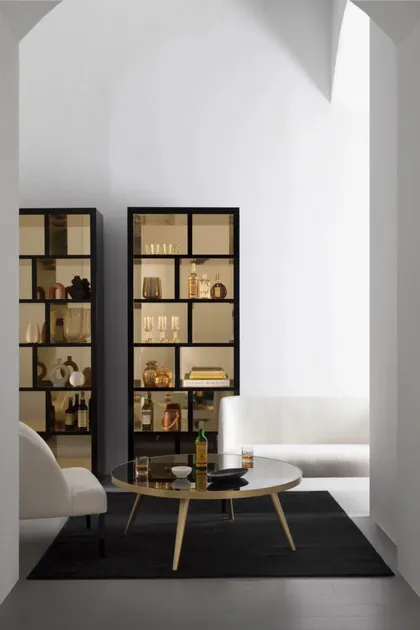 HEGE Alta bookcase, JEROME Coffee, Colette Tea & Small Sofa