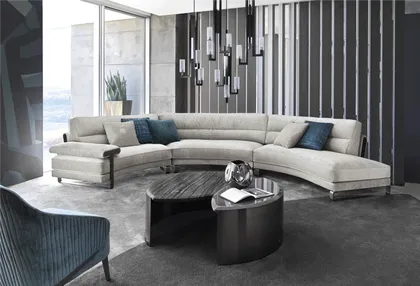 Arredamento contemporaneo di lusso della collezione Mirage, con raffinate finiture italiane e dettagli scultorei.