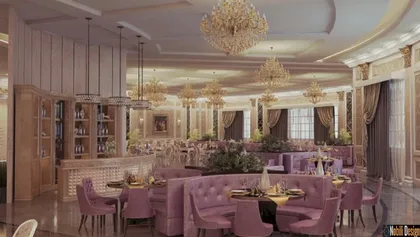 Interior design events salon project classic style