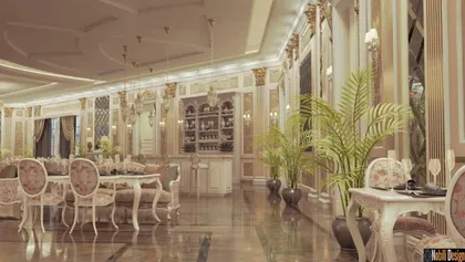Interior design events salon project classic style