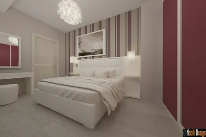 Contemporary indoor design hotel room concept
